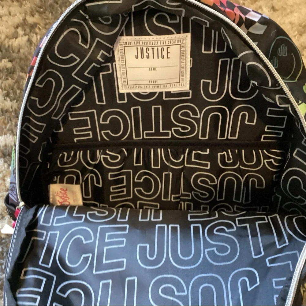 NWT JUSTICE Sports Always Good Vibes 17” Laptop Multicolor Backpack